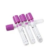 Lab Edta K3 Tubo descartável de coleta de sangue de vácuo de vidro